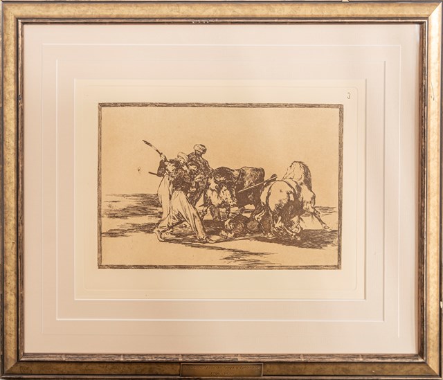 Grafika do salonu artysty Francisco Jose de Goya pod tytułem Tauromaquia