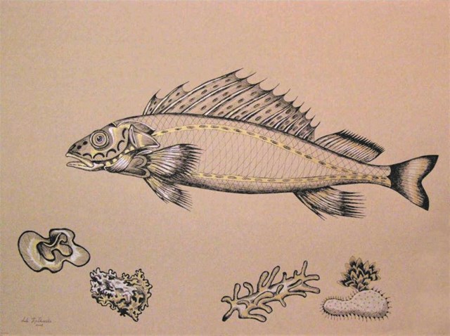 Obraz do salonu artysty Lili Fijałkowska pod tytułem Z serii "Ryby" 5