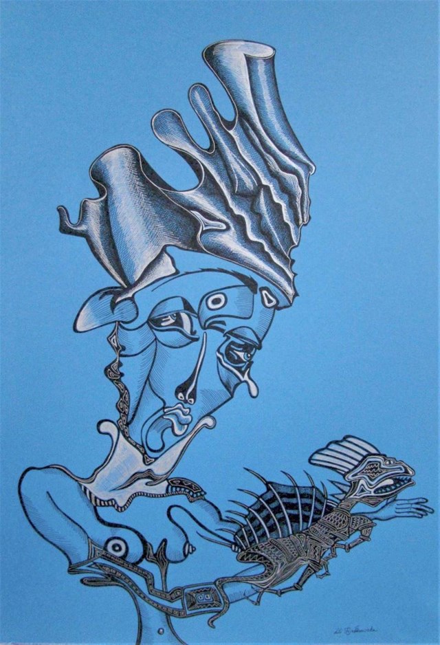 Obraz do salonu artysty Lili Fijałkowska pod tytułem Księżniczka z małym smokiem