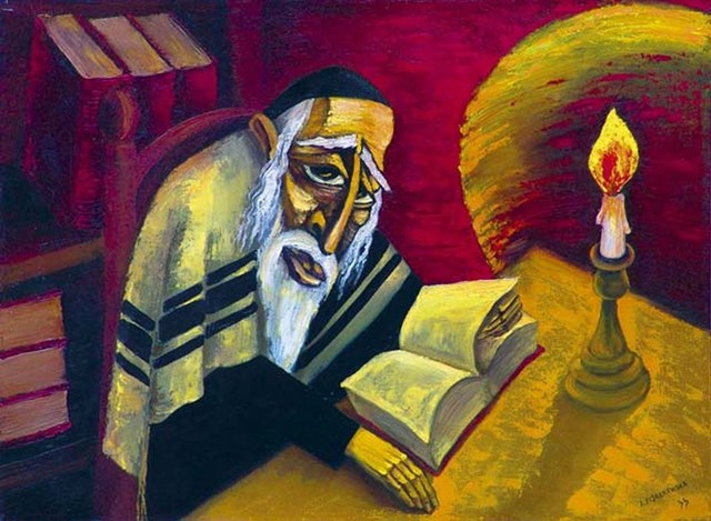 Obraz do salonu artysty Lili Fijałkowska pod tytułem Stary rabin
