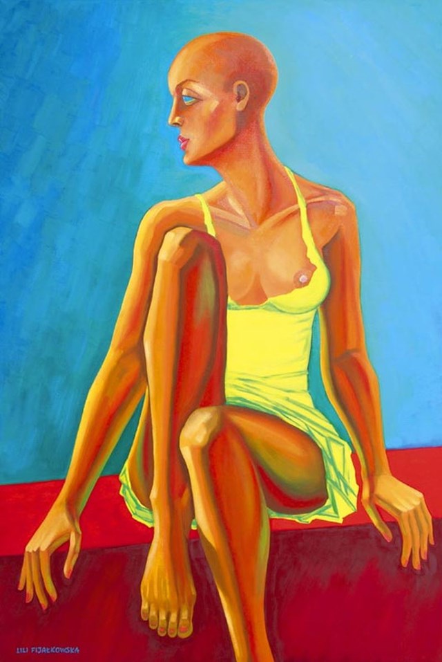 Obraz do salonu artysty Lili Fijałkowska pod tytułem Akt 4. W żółtej halce