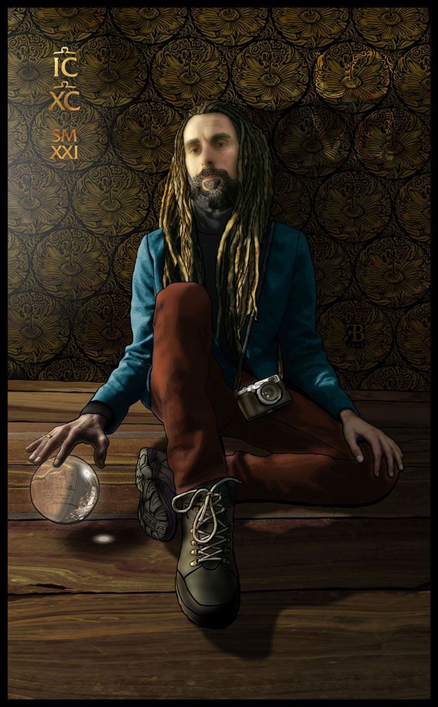 Grafika do salonu artysty Piotr Barszczowski pod tytułem Salvator Mundi