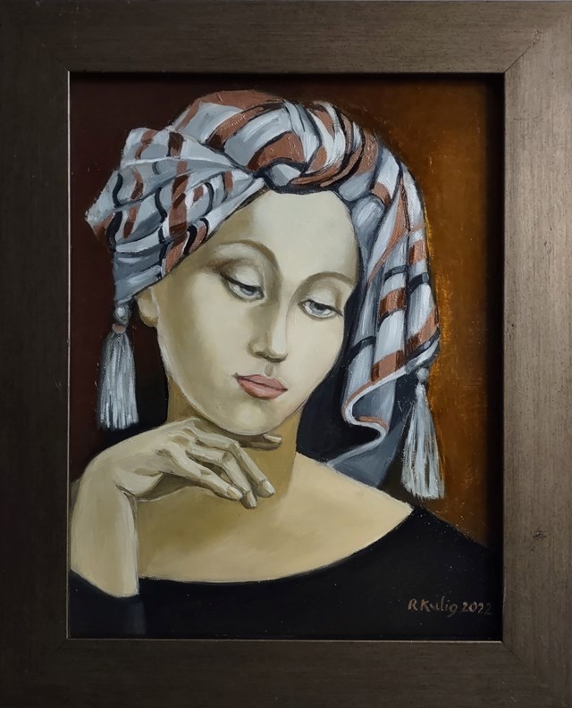 Obraz do salonu artysty Renata Kulig-Radziszewska pod tytułem Dziewczyna w turbanie