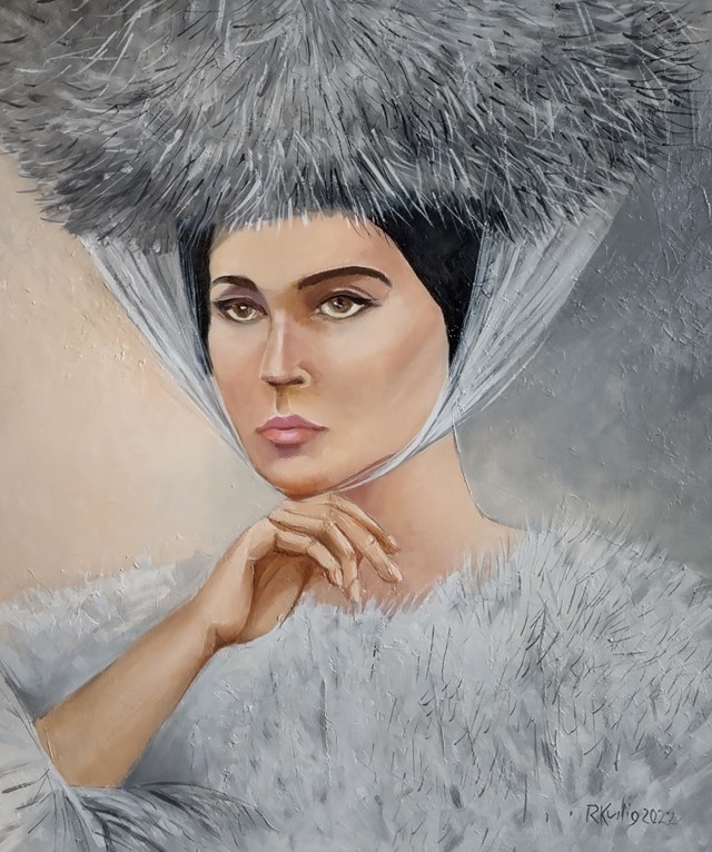 Obraz do salonu artysty Renata Kulig-Radziszewska pod tytułem Dziewczyna w futrze