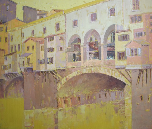 Living room painting by Marlena Witkowska-Rypina titled  Portraits of cities - Florence