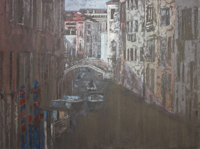 Living room painting by Marlena Witkowska-Rypina titled  Portraits of cities - Venice