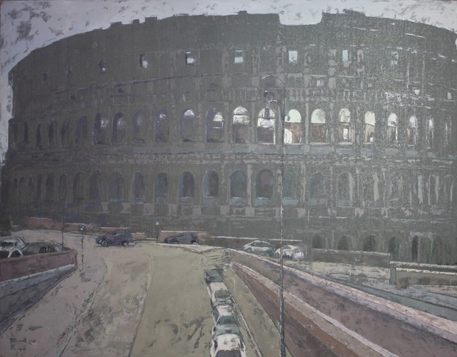 Living room painting by Marlena Witkowska-Rypina titled City Portraits - Rome