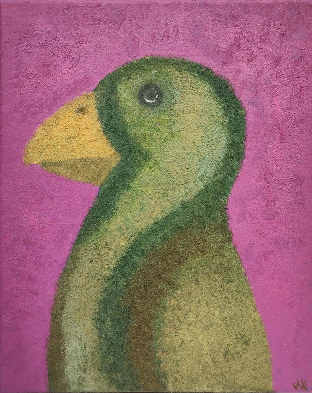 Obraz do salonu artysty Nataliia Nikulina pod tytułem zielony ptak
