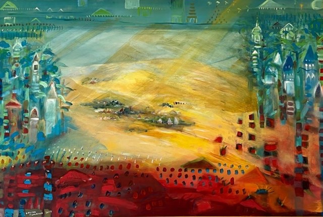 Obraz do salonu artysty Halina Pokorska pod tytułem Krajobraz