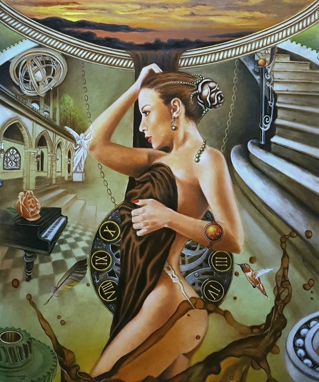 Obraz do salonu artysty Monika Krzymińska-Śluborska pod tytułem Iluzja czasu