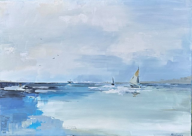Obraz do salonu artysty Aleksandra Słoniewska pod tytułem Morze, Sianożęty