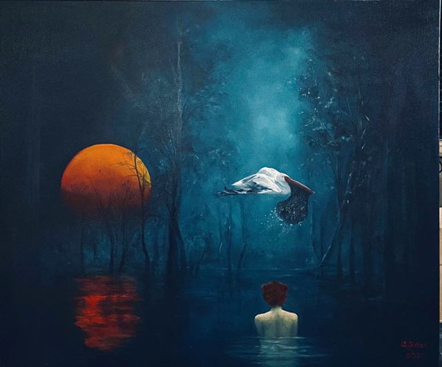 Obraz do salonu artysty Grażyna Jeżak pod tytułem Magiczne jezioro