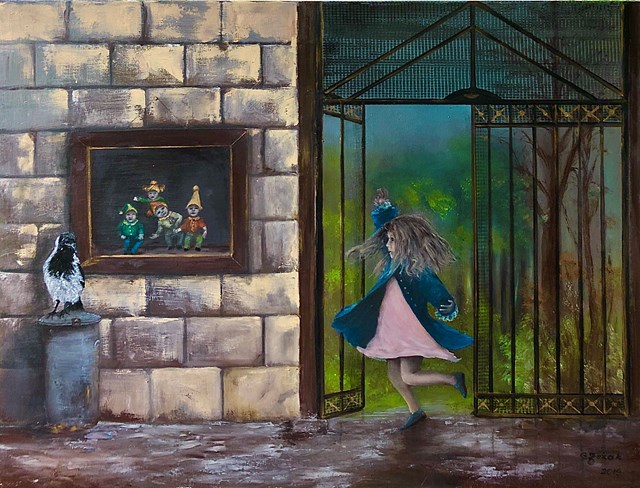 Obraz do salonu artysty Grażyna Jeżak pod tytułem W bramie