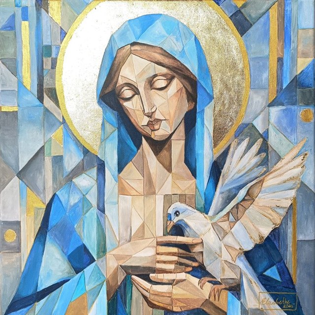 Obraz do salonu artysty Aleksandra Elizabethe Wojtysiak pod tytułem Ostatni trzepot złotych skrzydeł