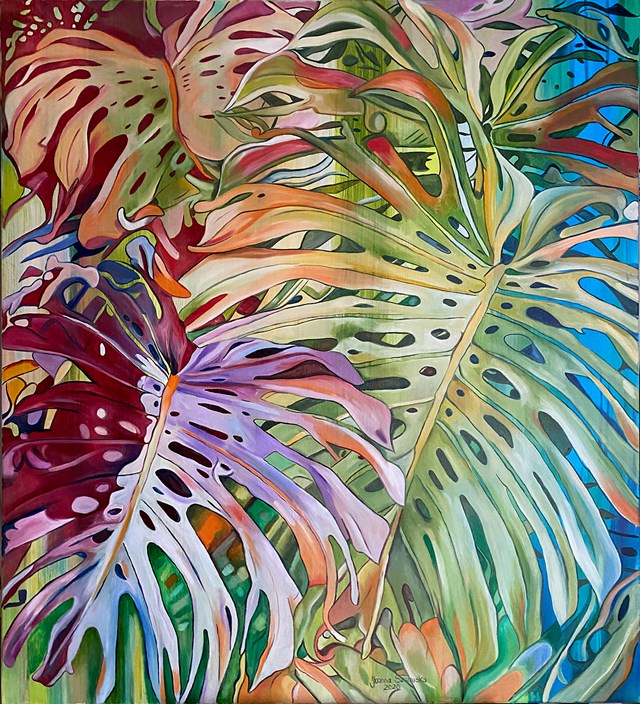Obraz do salonu artysty Joanna Szumska pod tytułem Kompozycja purpurowa