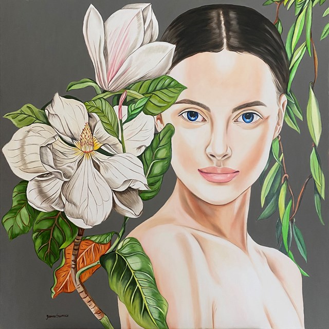 Obraz do salonu artysty Joanna Szumska pod tytułem Znów zakwitną magnolie