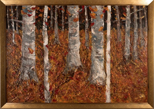 Living room painting by Alan Konopczyński titled FOREST