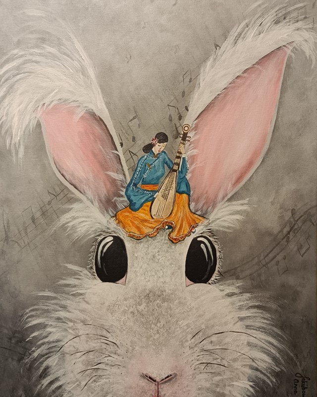 Obraz do salonu artysty Anna Jakubowska pod tytułem Hubtusie 7- królik 
