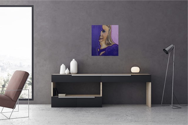 Masks - violet  - visualisation by Jolanta Kitowska