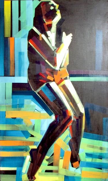Living room painting by Piotr Kachny titled MelowomaN