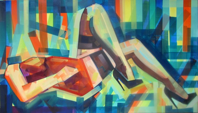 Living room painting by Piotr Kachny titled  FeetSchism