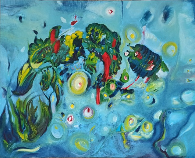 Obraz do salonu artysty Barbara Czapiga-Drohomirecka pod tytułem Błękitek