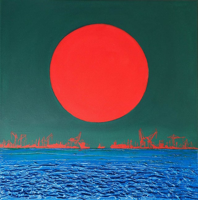 Obraz do salonu artysty Michał Mroczka pod tytułem Port bengalski