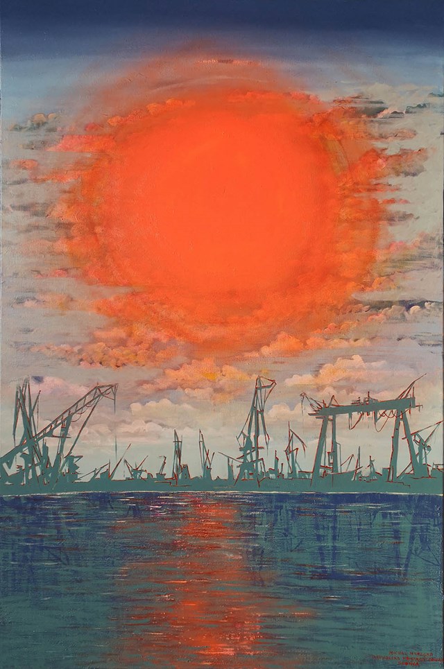 Obraz do salonu artysty Michał Mroczka pod tytułem Republika Pomarańczowego Słońca