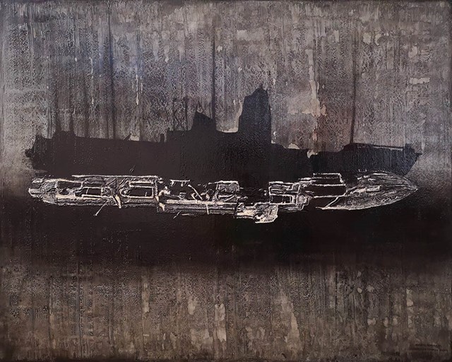 Obraz do salonu artysty Michał Mroczka pod tytułem Transportowiec Goya
