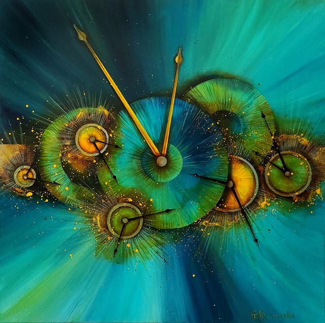 Obraz do salonu artysty Anna Korszewska pod tytułem Kumulacja Czasu