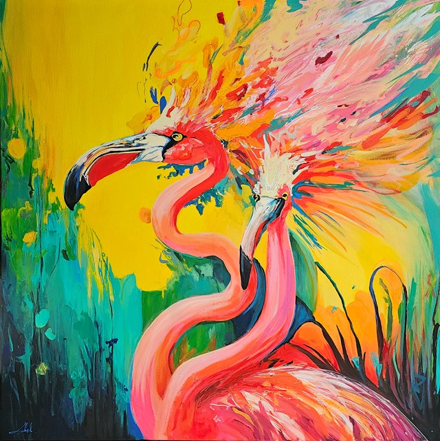 Obraz do salonu artysty Dawid Latek pod tytułem CHAOS W GŁOWIE 