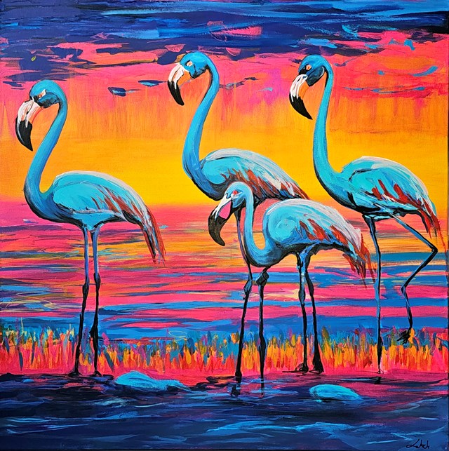 Living room painting by Dawid Latek titled TOKSYCZNE ŚRODOWISKO