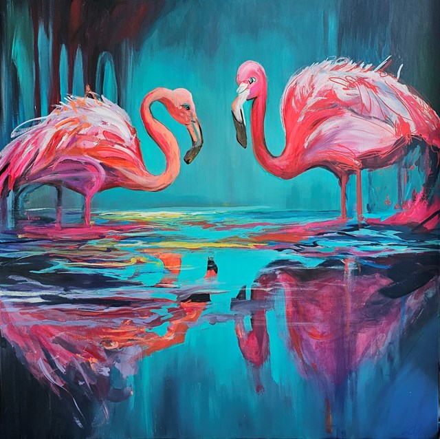 Obraz do salonu artysty Dawid Latek pod tytułem LUSTRZANA BIOLOGIA 