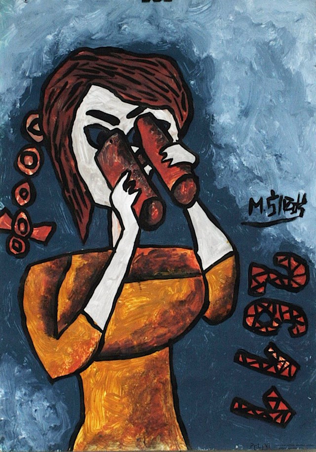 Obraz do salonu artysty Mirosław Śledź pod tytułem Dama z lornetką