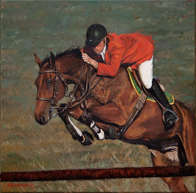 Obraz do salonu artysty Michał Nowakowski pod tytułem Horse jump