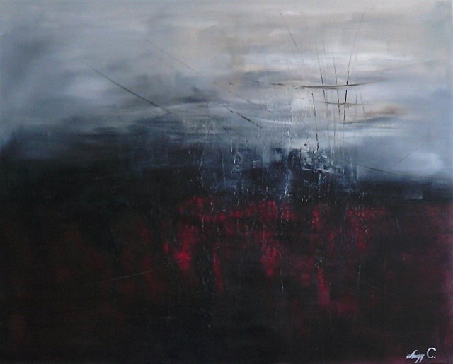 Living room painting by Agnieszka Chodnicka titled Dusk