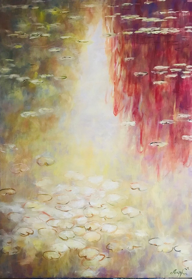 Obraz do salonu artysty Agnieszka Chodnicka pod tytułem Lilie wodne jesienia