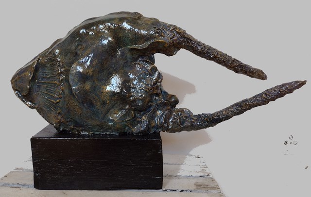 Rzeźba do salonu artysty Agnieszka Mitura-Bagińska pod tytułem "Błękitna ryba"