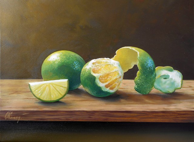 Obraz do salonu artysty SERGEY KOLODYAZHNIY pod tytułem Martwa natura z limonką