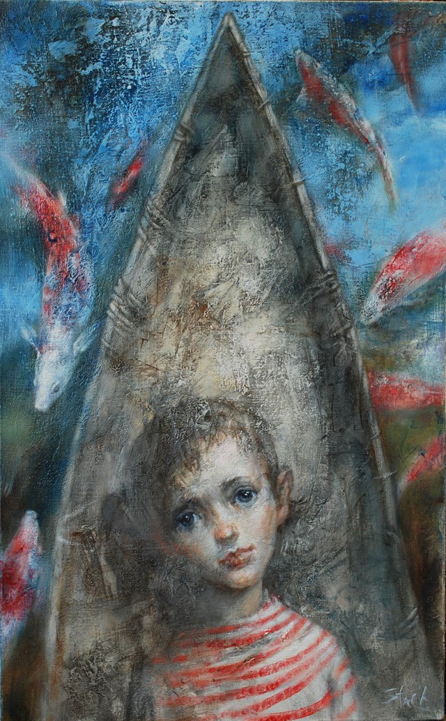 Obraz do salonu artysty Stanislavas Sugintas pod tytułem Marzenia z dzieciństwa