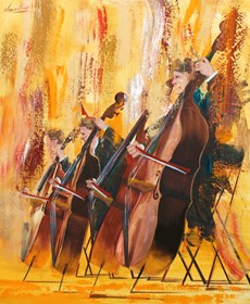 Obraz do salonu artysty Cyprian Nocoń pod tytułem Płonąca scena