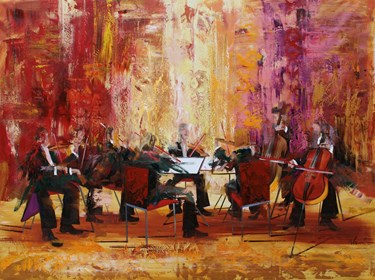 Obraz do salonu artysty Cyprian Nocoń pod tytułem Concerto grosso-Grande