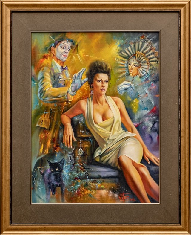 Living room painting by Vitali Żuk (Vitus) titled Touch