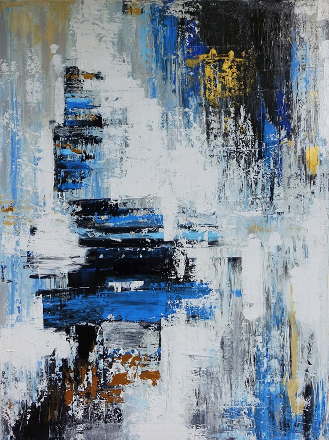 Obraz do salonu artysty Wojciech Bąbski pod tytułem Blue Abstract