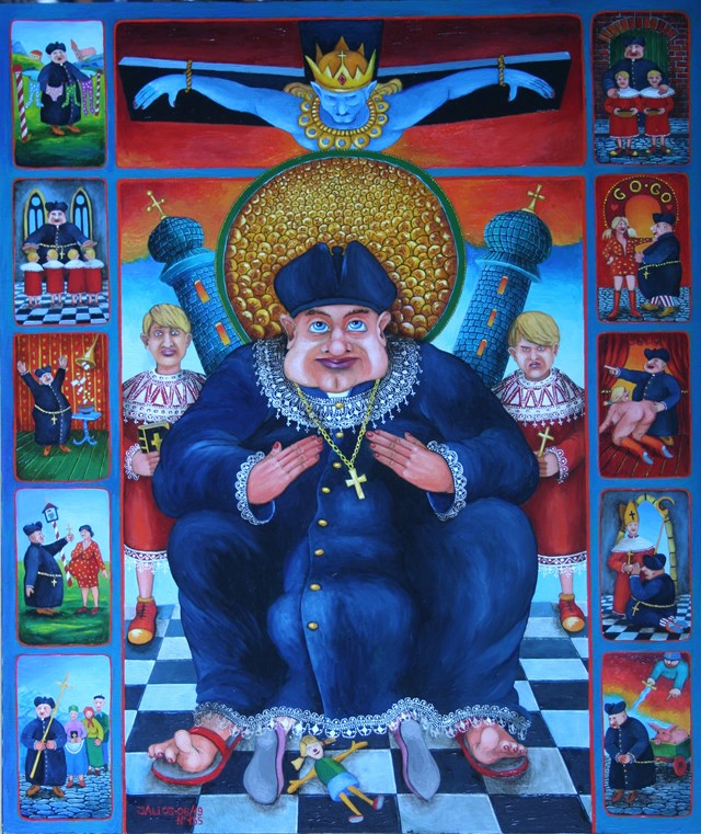 Obraz do salonu artysty Jacek Lipowczan pod tytułem Życie i przygody wikarego Sz.