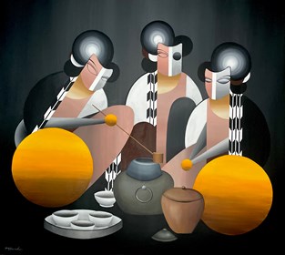 Obraz do salonu artysty Paulina Taranek pod tytułem Ceremonia Parzenia Herbaty