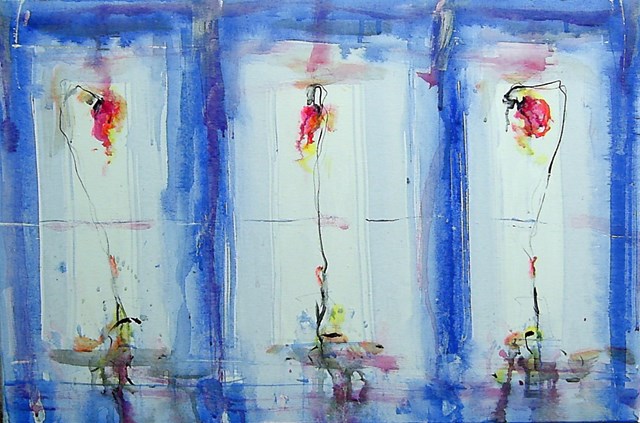 Obraz do salonu artysty Dariusz Grajek pod tytułem Namiętne kwiaty....