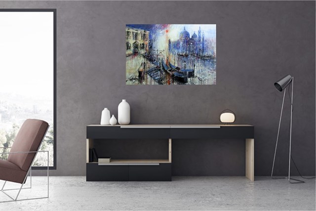 Two gondolas and Venice - visualisation by Dariusz Grajek
