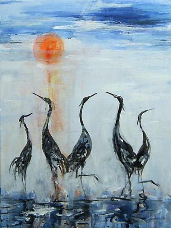 Obraz do salonu artysty Dariusz Grajek pod tytułem Ptaki....