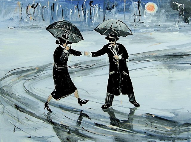 Obraz do salonu artysty Dariusz Grajek pod tytułem Anielski parasol...